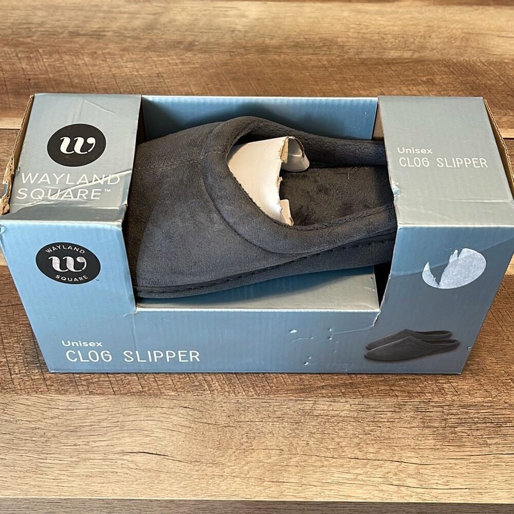 Wayland‎ Square Unisex Faux Fur Lined Slip-on Indoor Clog Slippers Medium NWT